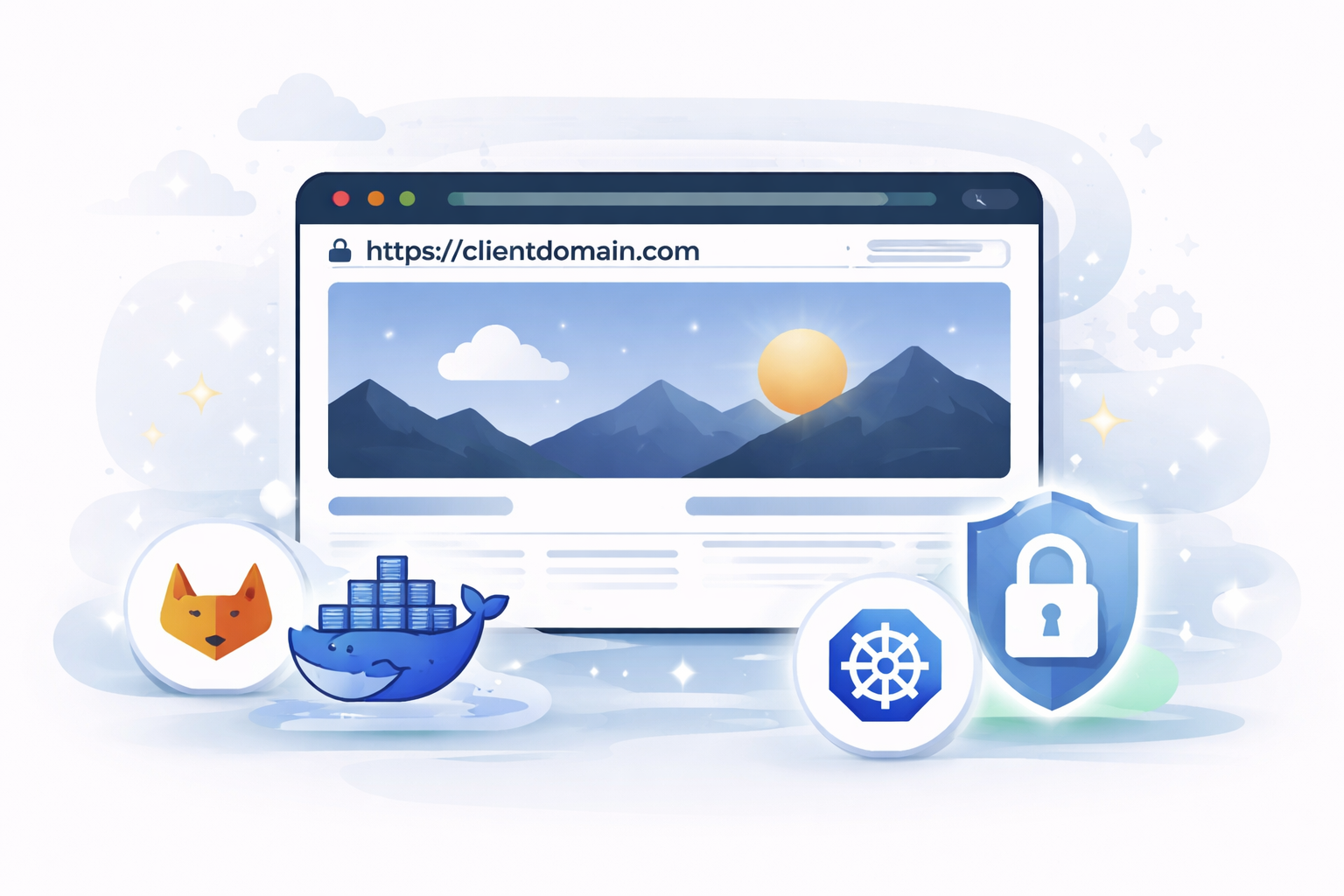 Final delivery result with live website and automated infrastructure