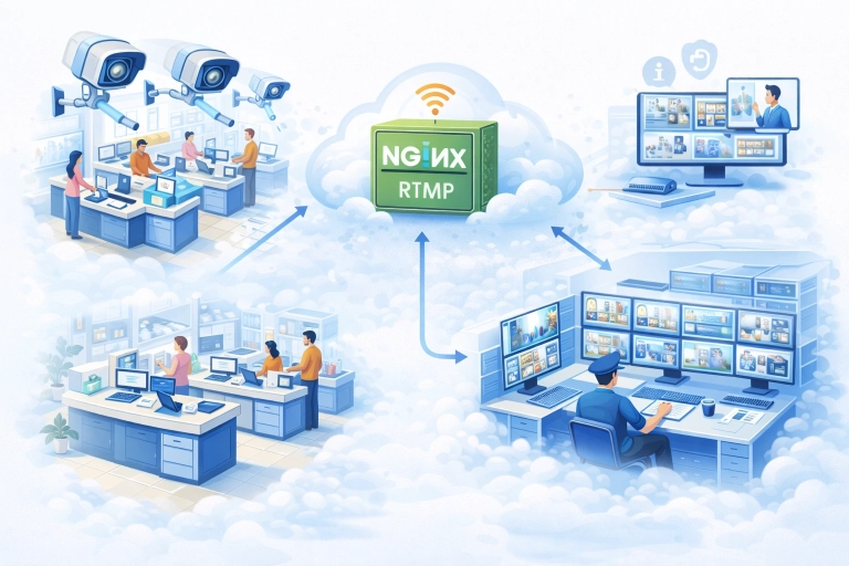 Live camera streaming architecture for multiple stores Live camera streaming architecture for multiple stores