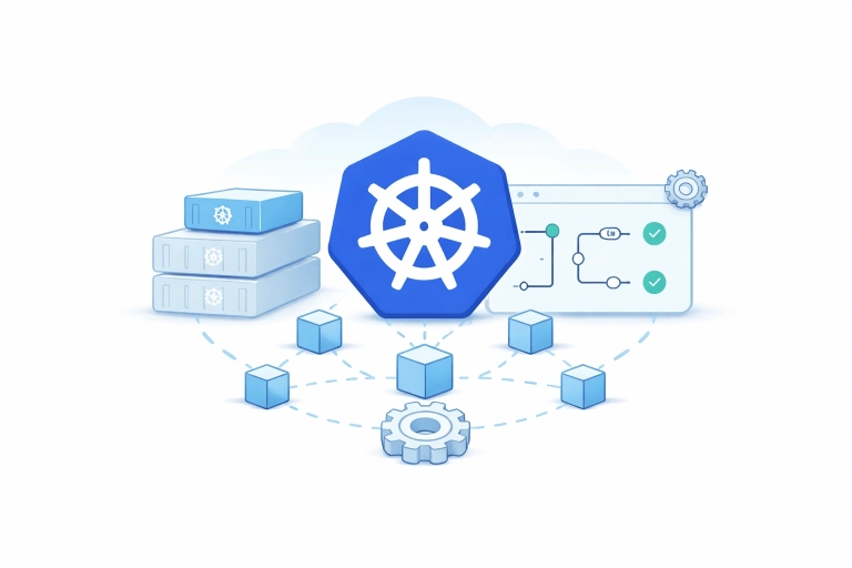 Kubernetes & GitOps illustration